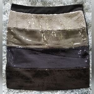 Mandee Multicolor Sequin Embellished Mini Skirt